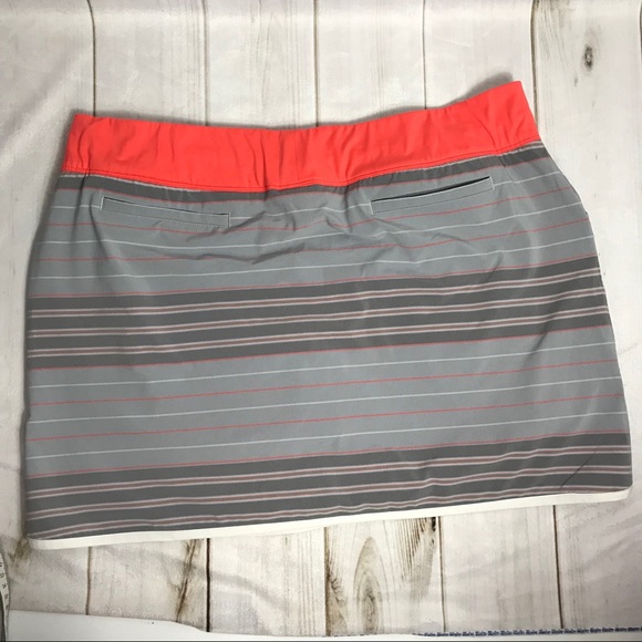 Adidas Gray and Orange Skort Golf Skirt - Picture 10 of 12